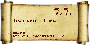 Todorovics Tímea névjegykártya