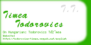 timea todorovics business card